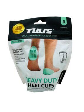 Tulis Heavy Duty Heel Cups Regular Size Latex-Free